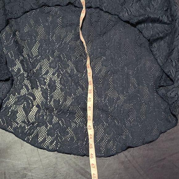 Navy Blue Hi-lo strapless dress - Picture 5 of 7